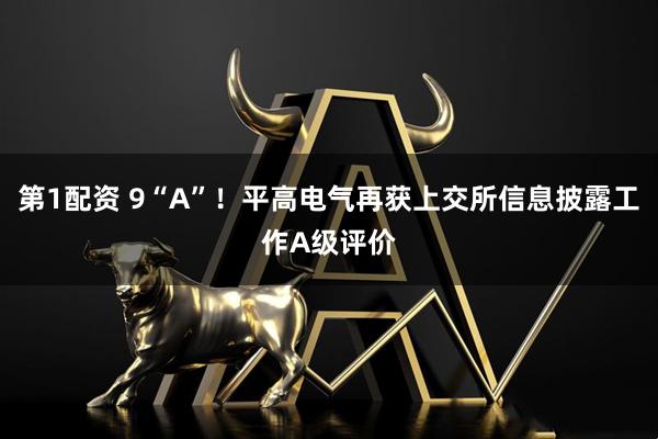 第1配资 9“A”！平高电气再获上交所信息披露工作A级评价